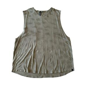 Lululemon The Lab Mens Oversized Tank Top Olive Green Tie Dye Pima Cotton XXL